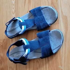Easy Spirit Explore 24 Blue Leather Sandals